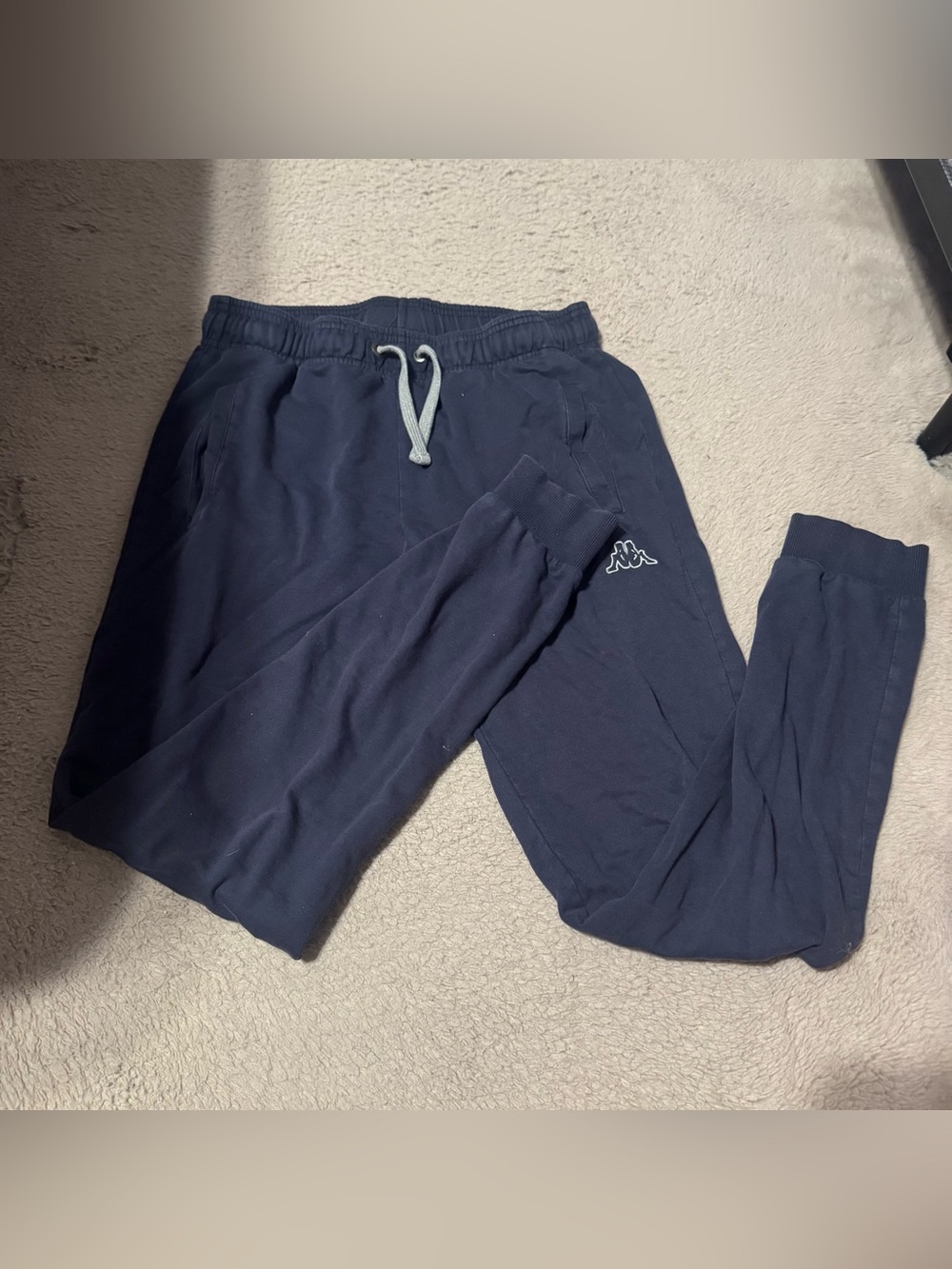 KAPPA Men’s Kira Ribbed Sweatpants Joggers Tracksuit Trousers Medium Navy Blue -